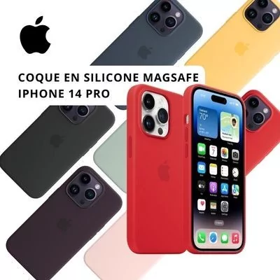Coque en silicone magsafe iphone 14 pro - allintech.fr - couleurs