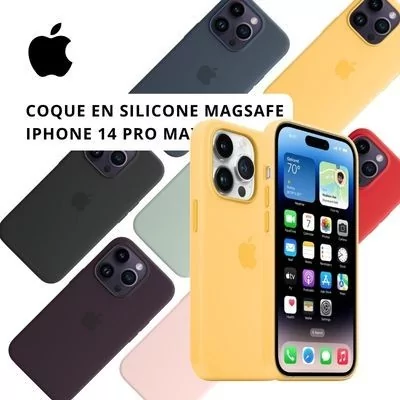 Coque en silicone magsafe iphone 14 Pro Max - allintech.fr - couleurs