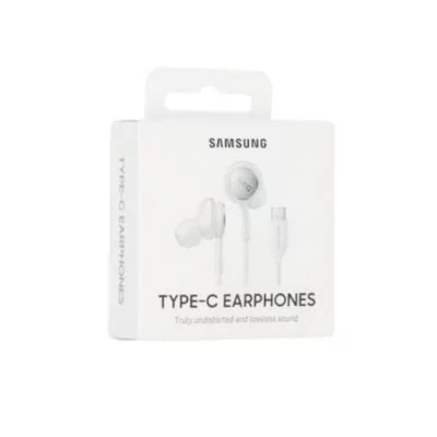 Ecouteurs Samsung USB-C EO-IC100 - Intra-Auriculaires avec Microphone intégré - blanc - allintech.fr