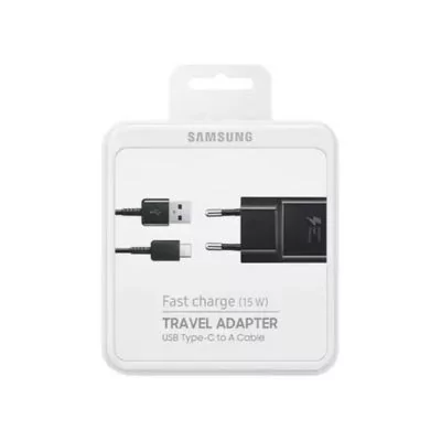 Chargeur secteur 15W + 1 cable USB-A vers USB-C - SAMSUNG EP-TA20EBE - allintech.fr - NOIR