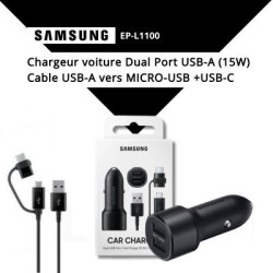 Chargeur d'origine Samsung Type-C Charge rapide 15 W Noir EP-TA20EBE -  Samsung